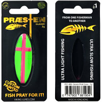 Praesten Mini Durchlaufblinker 3,5g  Green Pink Cross