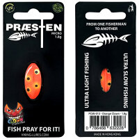 Praesten Micro Durchlaufblinker 1,8g  Orange Clown