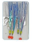 Blau Reflex Glitzer rote Perle
